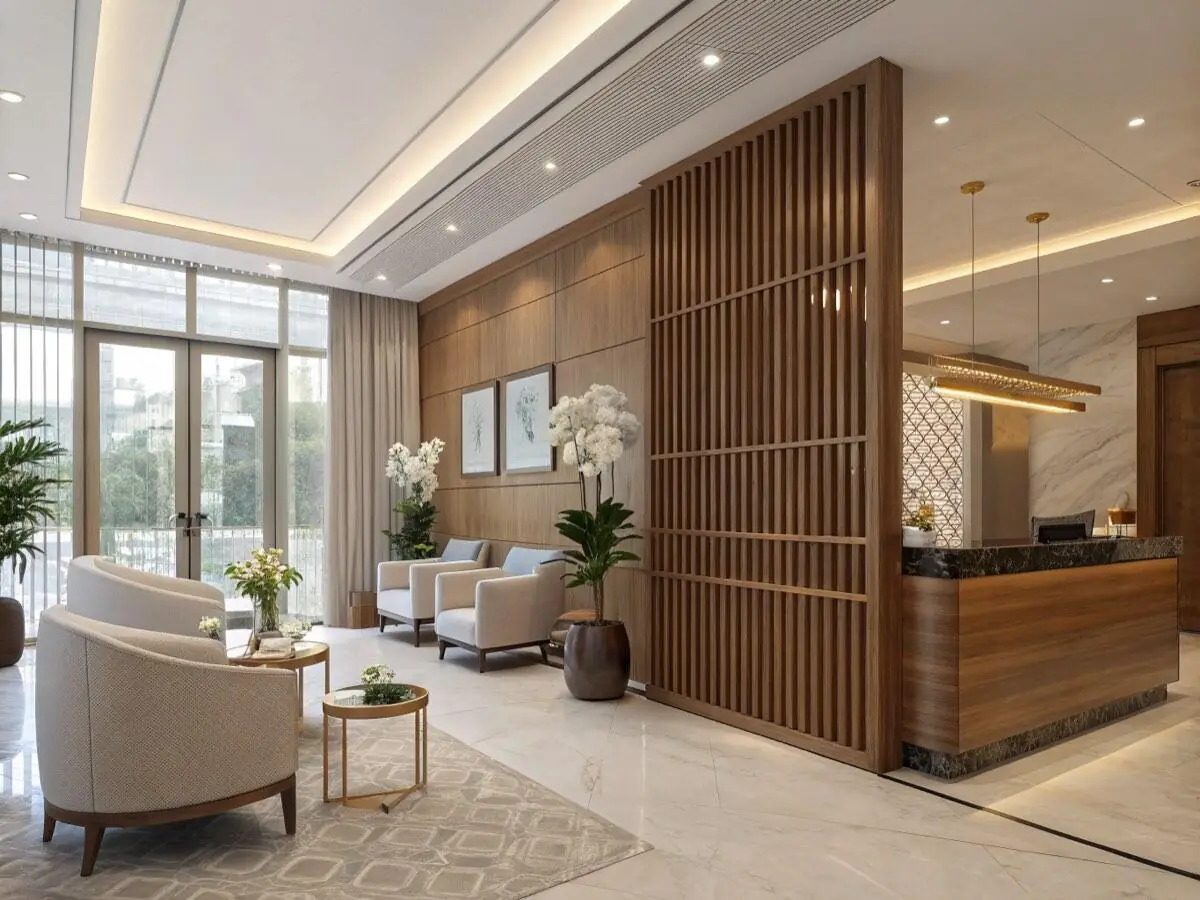 A dental clinic reception